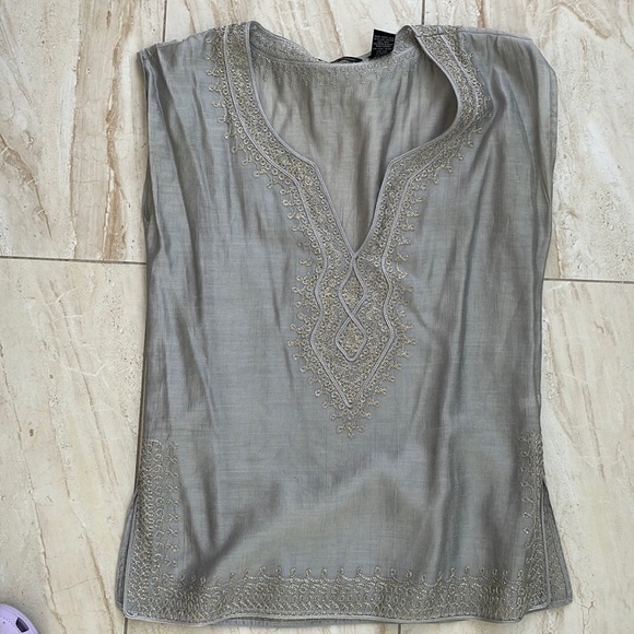 Grey with gold detailing tunic - Picture 1 of 3